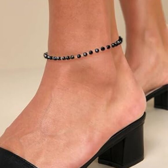 Friendship Gift Handmade Dainty Anklet 14K Gold Plated/Silver Plated Star Lucky - Picture 4 of 8